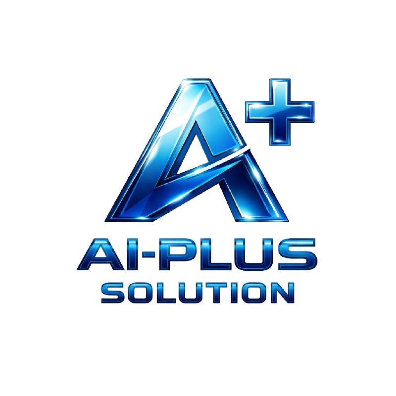 AI-PLUS 메탈릭 로고